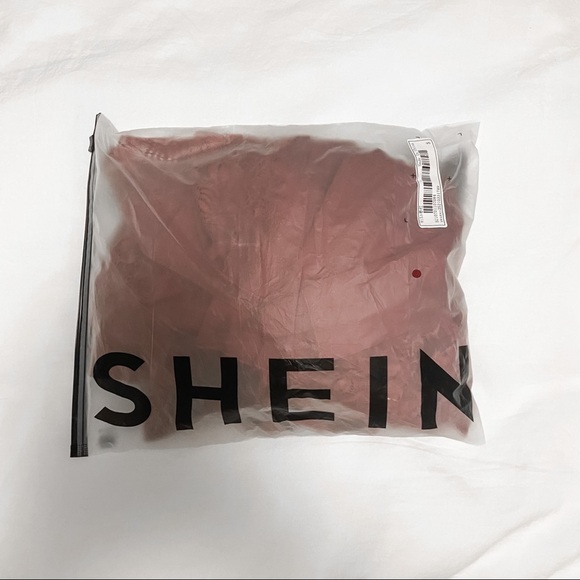 SHEIN Contrast Lace Satin Slip With Belted Robe - Picture 7 of 7